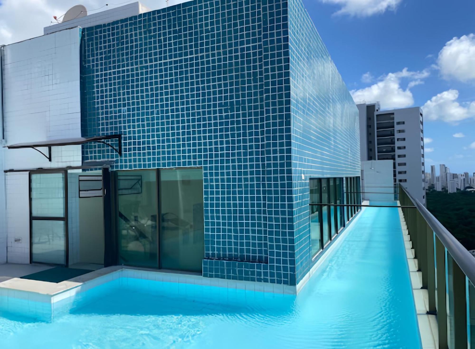 Flat Piscina No Rooftop Aluguel Temporada Em Récife Extérieur photo